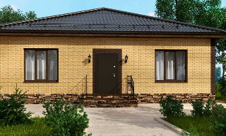 Проекты одноэтажных домов из кирпича | Строй-Мрв - Муравленко от 3690 рублей